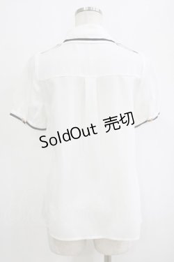 画像3: Amavel / Romantique Emblemチェックリボン&ネクタイブラウス Free オフ/パープル H-26-01-23-082-CA-BL-NS-ZH