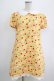 画像1: Heart E / ギンガムチェリーワンピース Free イエロー H-26-01-23-083-LO-OP-NS-ZH (1)