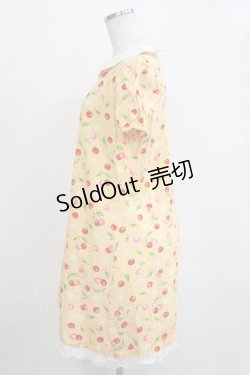 画像2: Heart E / ギンガムチェリーワンピース Free イエロー H-26-01-23-083-LO-OP-NS-ZH