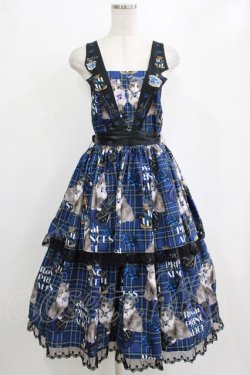 画像1: Royal Princess Alice / PUNK CATジャンパースカート（ロング丈） Free ブルー H-26-01-23-010-LO-OP-NS-ZH