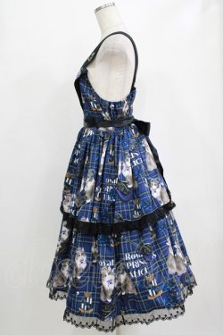 画像2: Royal Princess Alice / PUNK CATジャンパースカート（ロング丈） Free ブルー H-26-01-23-010-LO-OP-NS-ZH
