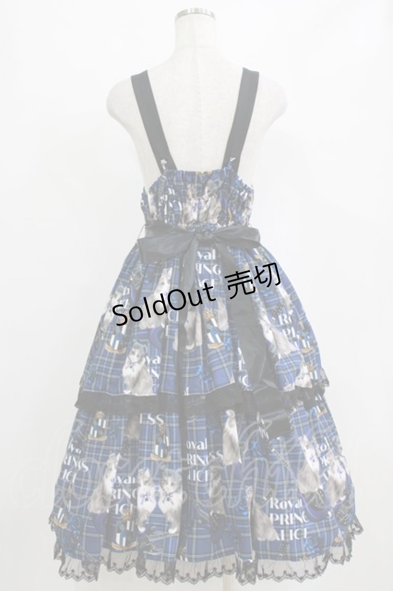 画像3: Royal Princess Alice / PUNK CATジャンパースカート（ロング丈） Free ブルー H-26-01-23-010-LO-OP-NS-ZH (3)