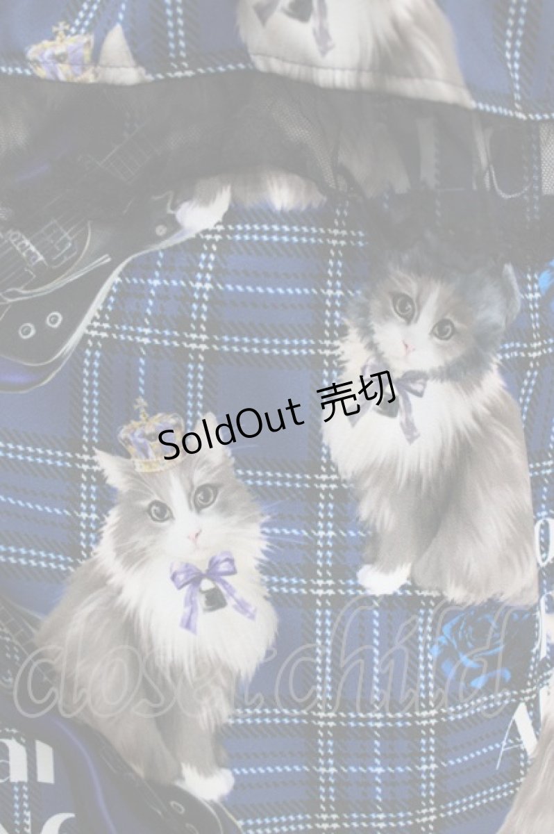 画像4: Royal Princess Alice / PUNK CATジャンパースカート（ロング丈） Free ブルー H-26-01-23-010-LO-OP-NS-ZH (4)