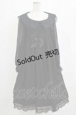 画像1: ALICE and the PIRATES / マリアシフォンワンピース Free ブラック H-26-01-23-011-PA-OP-NS-ZH