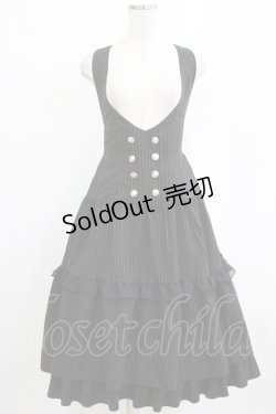 画像1: axes femme POETIQUE / ストライプジャンスカ M ブラック H-26-01-23-013-AX-OP-YZ-ZH