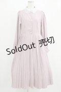 m petit by misako / AM*レースエリプリーツワンピース L ピンク H-26-01-23-015-LO-OP-NS-ZH
