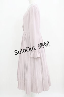 画像2: m petit by misako / AM*レースエリプリーツワンピース L ピンク H-26-01-23-015-LO-OP-NS-ZH