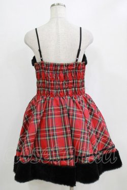 画像3: To Alice / ブラックキャットチェックジャンパースカート L レッド H-26-01-23-017-LO-OP-NS-ZH