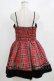 画像3: To Alice / ブラックキャットチェックジャンパースカート L レッド H-26-01-23-017-LO-OP-NS-ZH (3)