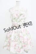 JESUS DIAMANTE / ロマンスドールワンピース 42 メリーベルローズ柄ピンク H-26-01-23-019-JE-OP-NS-ZH