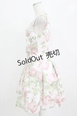 画像2: JESUS DIAMANTE / ロマンスドールワンピース 42 メリーベルローズ柄ピンク H-26-01-23-019-JE-OP-NS-ZH