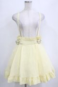 DearMyLove / 推し色サイドキラキラハートバックルサス付きスカート 3L イエロー H-26-01-23-025-EL-SK-NS-ZH