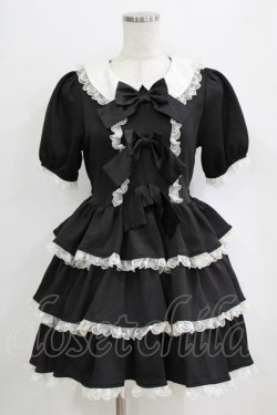 画像1: Jamie エーエヌケー / お姫様ジャージワンピース M ブラック H-26-01-24-024-LO-OP-NS-ZH