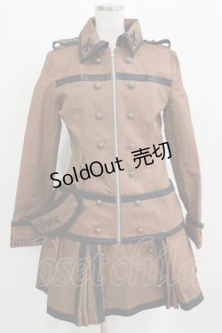 画像1: metamorphose / D.Walkureジャケット+D.Walkureスカート Free ブラウン H-26-01-24-025-ME-OP-NS-ZH