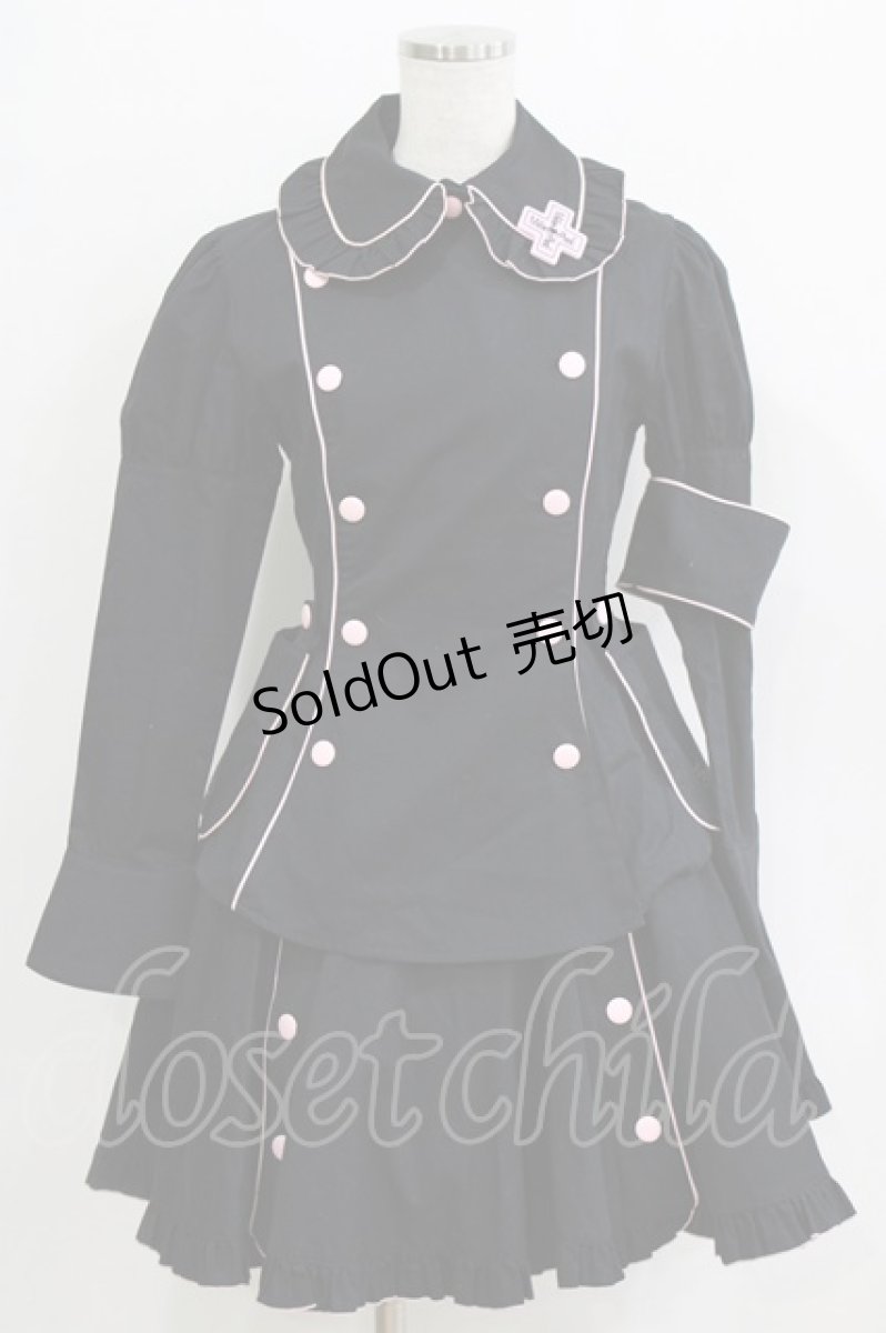 画像1: metamorphose / ナースブラウス+サイドポケット付きナーススカート Free ピンク H-26-01-24-026-ME-SK-NS-ZH (1)