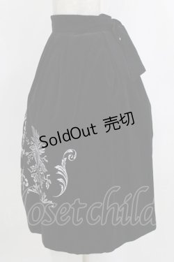 画像2: Victorian maiden / バラと小鳥の別珍スカート Free ブラック H-26-01-24-029-CL-SK-NS-ZH