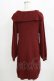 画像3: axes femme / Ｗ編み上げニットチュニック Free ワイン H-26-01-24-044-AX-OP-NS-ZH (3)