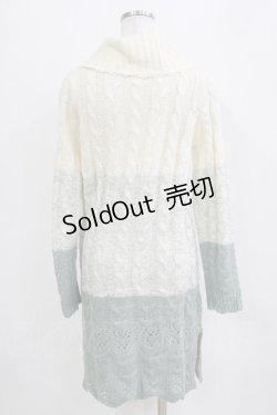 画像3: axes femme / グラデーションニットワンピース M グリーン H-26-01-24-045-AX-OP-NS-ZH