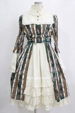 画像1: ALICE and the PIRATES / St.Lily Wolf〜狼騎士と百合の誓い〜柄ワンピース Free グリーン H-26-01-24-005-PA-OP-NS-ZH (1)