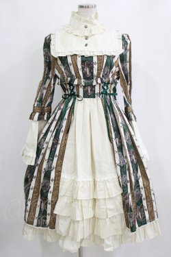 画像1: ALICE and the PIRATES / St.Lily Wolf〜狼騎士と百合の誓い〜柄ワンピース Free グリーン H-26-01-24-005-PA-OP-NS-ZH