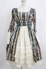 画像2: ALICE and the PIRATES / St.Lily Wolf〜狼騎士と百合の誓い〜柄ワンピース Free グリーン H-26-01-24-005-PA-OP-NS-ZH (2)