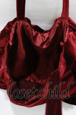 画像3: Ank Rouge / ベロアフリルトートバッグ  ワイン H-26-01-24-049-CA-BG-NS-ZH
