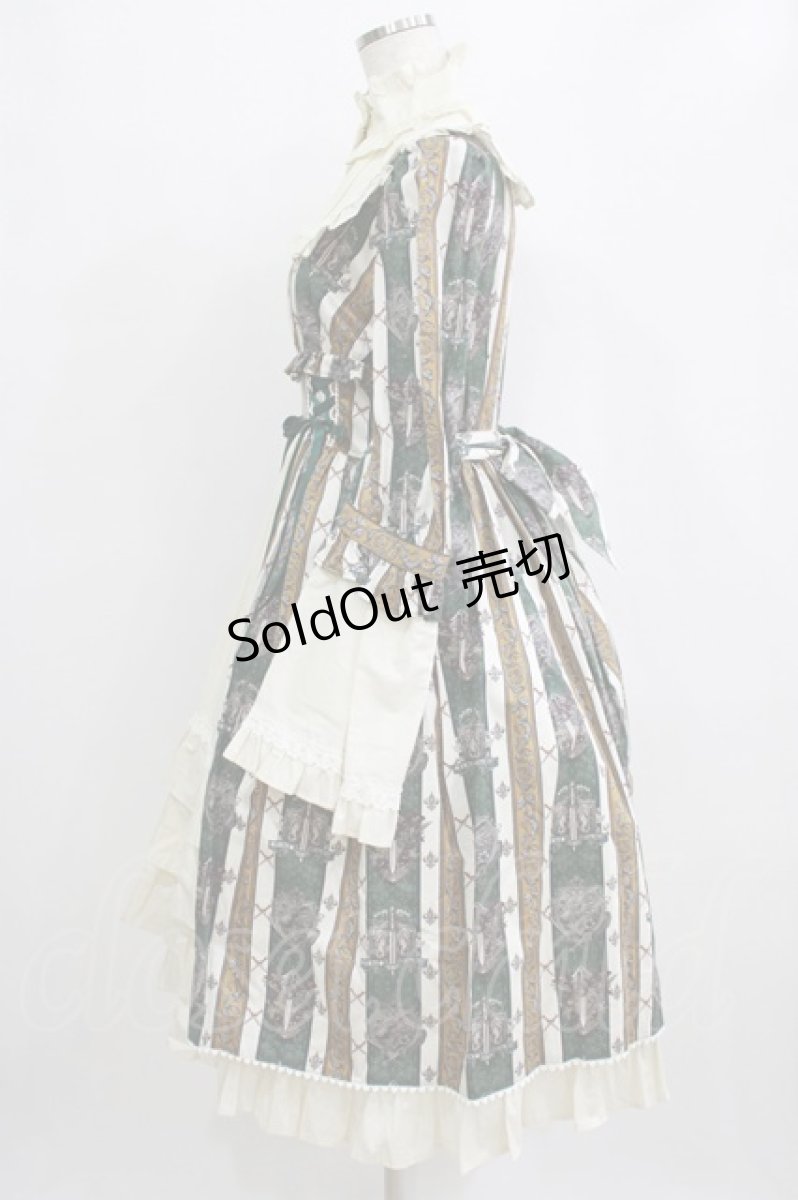 画像3: ALICE and the PIRATES / St.Lily Wolf〜狼騎士と百合の誓い〜柄ワンピース Free グリーン H-26-01-24-005-PA-OP-NS-ZH (3)