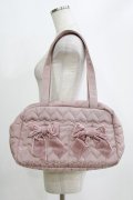 m petit by misako / ベロアリボンバッグ  ピンク H-26-01-24-052-LO-BG-NS-ZH