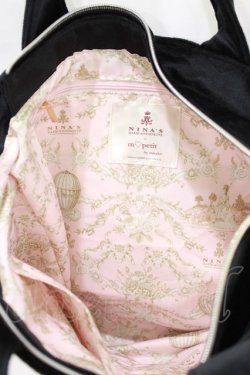 画像2: m petit by misako / ベロアリボンバッグ  ブラック H-26-01-24-055-LO-BG-NS-ZH