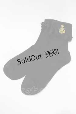 画像1: m petit by misako / NINA’S/クルーソックス  ブラック H-26-01-24-070-LO-ZA-NS-ZH