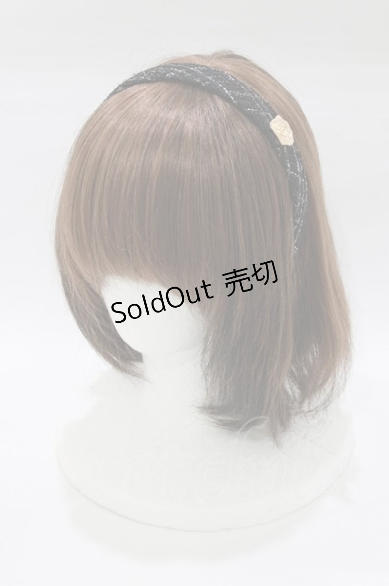 画像1: m petit by misako / NINA'S/ツイードカチューシャ  ブラック H-26-01-24-075-LO-AC-NS-ZH (1)