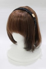 画像1: m petit by misako / NINA'S/ツイードカチューシャ  ブラック H-26-01-24-075-LO-AC-NS-ZH (1)