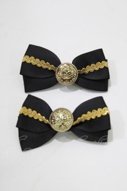 画像2: m petit by misako / リボンクリップセット  ブラック H-26-01-24-079-LO-AC-NS-ZH