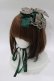 画像1: metamorphose / Nostalgic chessboard ヘッドドレス  グリーン H-26-01-24-083-ME-AC-NS-ZH (1)