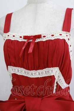 画像4: axes femme kawaii / ヴィンテージシフォンジャンパースカート M レッド H-26-01-24-015-AX-OP-NS-ZH