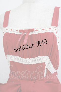 画像4: axes femme kawaii / ヴィンテージシフォンジャンパースカート M レッド H-26-01-24-015-AX-OP-NS-ZH