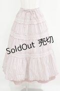 PINK HOUSE / ストライプフリルスカート Free ピンク H-26-01-24-019-LO-SK-NS-ZH