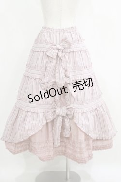 画像3: PINK HOUSE / ストライプフリルスカート Free ピンク H-26-01-24-019-LO-SK-NS-ZH