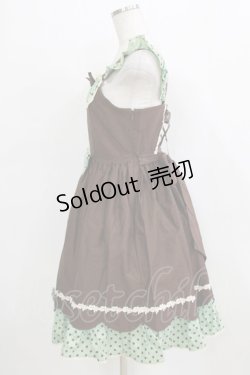 画像2: LOLITAその他 / PARERGA/スカラップジャンパースカートセット Free ブラウン/ミント H-26-01-24-021-LO-OP-NS-ZH