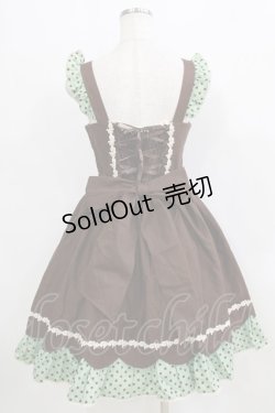 画像3: LOLITAその他 / PARERGA/スカラップジャンパースカートセット Free ブラウン/ミント H-26-01-24-021-LO-OP-NS-ZH