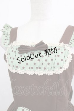 画像5: LOLITAその他 / PARERGA/スカラップジャンパースカートセット Free ブラウン/ミント H-26-01-24-021-LO-OP-NS-ZH