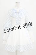 Jamieエーエヌケー / ブロックチェックフリルジャージワンピース M オフ/サックス H-26-01-24-022-PU-OP-NS-ZH