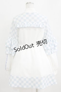 画像3: Jamieエーエヌケー / ブロックチェックフリルジャージワンピース M オフ/サックス H-26-01-24-022-PU-OP-NS-ZH