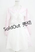 Ank Rouge / ジャージセーラーワンピース M オフ/ピンク H-26-01-24-023-CA-OP-NS-ZH