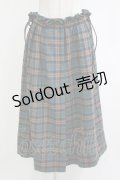 Jane Marple Dans Le Salon / Tartan checkギャザースカート  グリーン H-26-01-25-027-JM-SK-KB-ZH