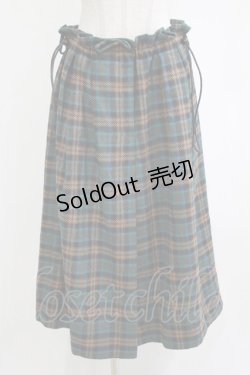 画像1: Jane Marple Dans Le Salon / Tartan checkギャザースカート  グリーン H-26-01-25-027-JM-SK-KB-ZH
