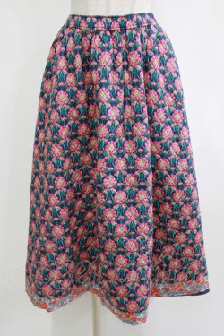 画像1: Jane Marple / Revival vintage quilt skirt M ネイビー H-26-01-25-028-JM-SK-KB-ZH