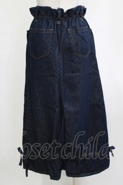 画像3: Jane Marple Dans Le Salon / Cotton Linen Denim Drawstring Skirt  ブルー H-26-01-25-029-JM-SK-KB-ZH