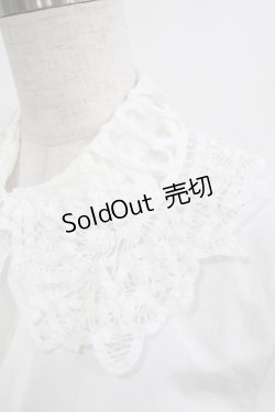 画像4: Jane Marple / レースカラーコットンブラウス  オフホワイト H-26-01-25-030-JM-BL-KB-ZH