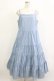 画像1: Jane Marple Dans Le Salon / Typewriter lace tiered dress  ブルー H-26-01-25-004-JM-OP-KB-ZH (1)
